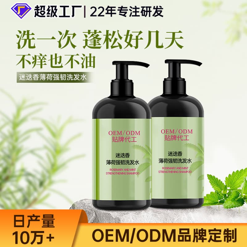Cross-border Mint Rosemary Shampoo OEM Private Label Rosemary Shampoo Volumizing Plant-based Shampoo