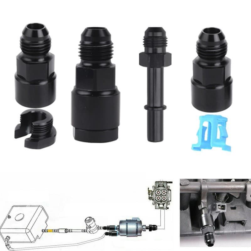Car Parts AN6 AN8 Fuel Rail Adapter For LS1 LS3 3/8 Hose Adapter 5/16 Connector