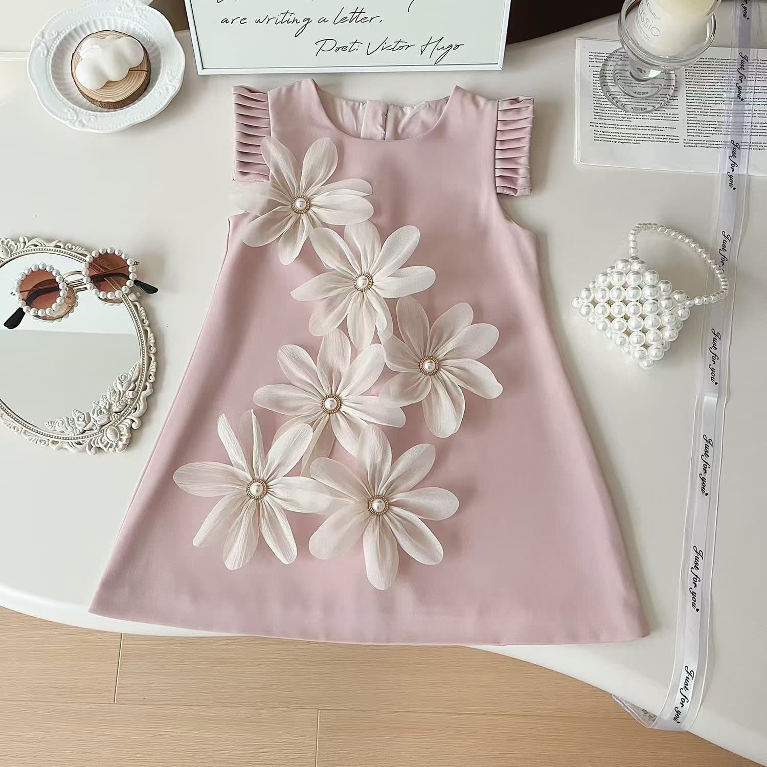 Korean-style Girls Summer Dress, Ice Silk Sleeveless Cute Vest Dress, Children's Princess Dress