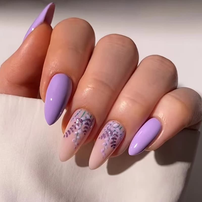 Nail Tips Press on Nails Short Almond Shape French False Nails 30pcs for Export Cross-border