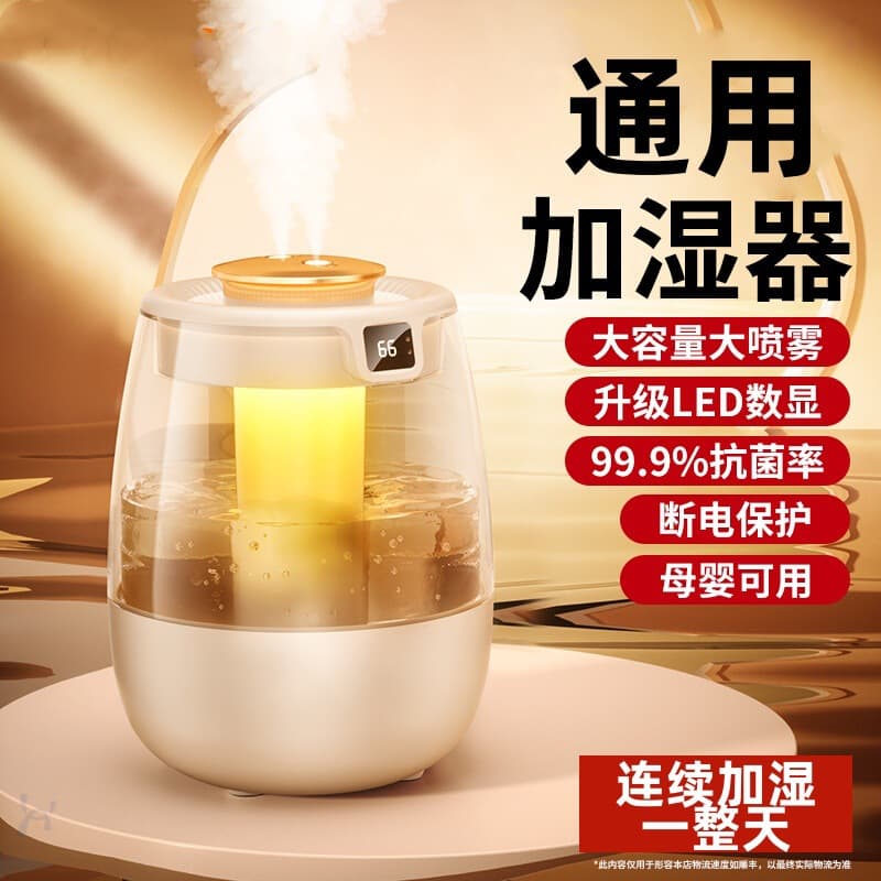 2025 New Humidifier Dual Spray Large Mist Ambient Light, Home Bedroom Dormitory Constant Humidity Aroma USB Humidifier