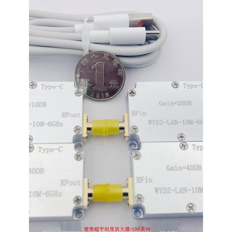 High Flatness Amplifier 10M-6GHz Gain 10DB 20DB 30DB 40DB RF Driver 2024 Model