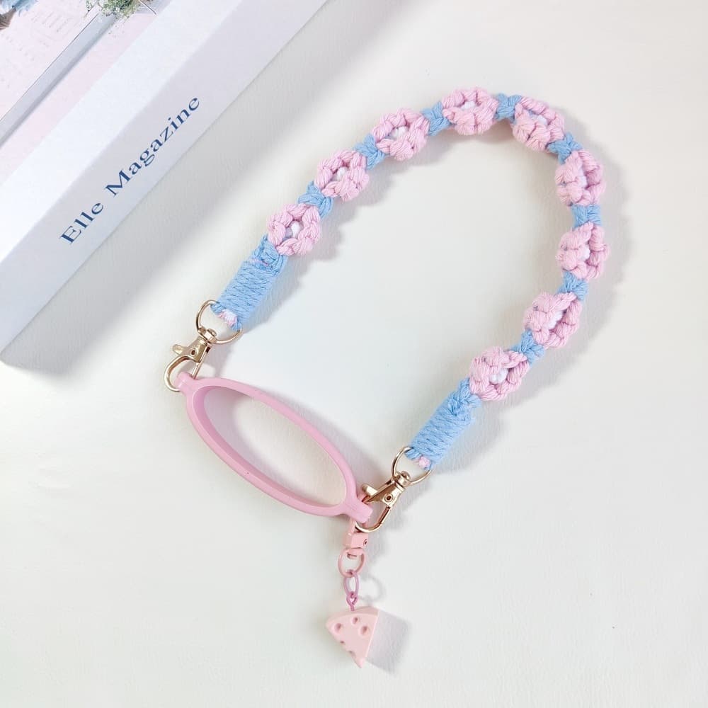 Woven Flower Cup Strap and Chain, Compatible with Tupperware Water Bottle Strap, Stanley Insulated Cup Lanyard, Cup Ring, Cup Decoration
