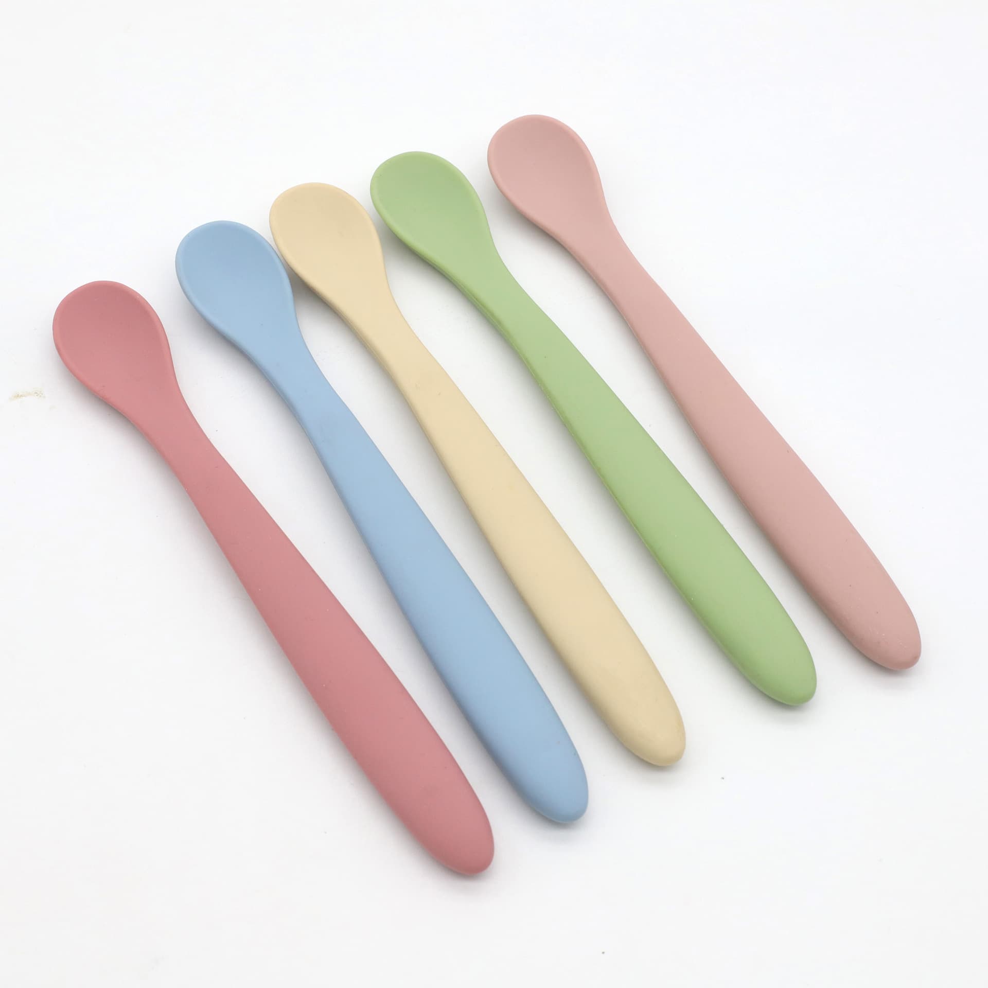 Flexible Baby Silicone Spoon Infant Supplementary Food Small Spoon Bending Feeding Utensils Childcare Products Feeding Bowl