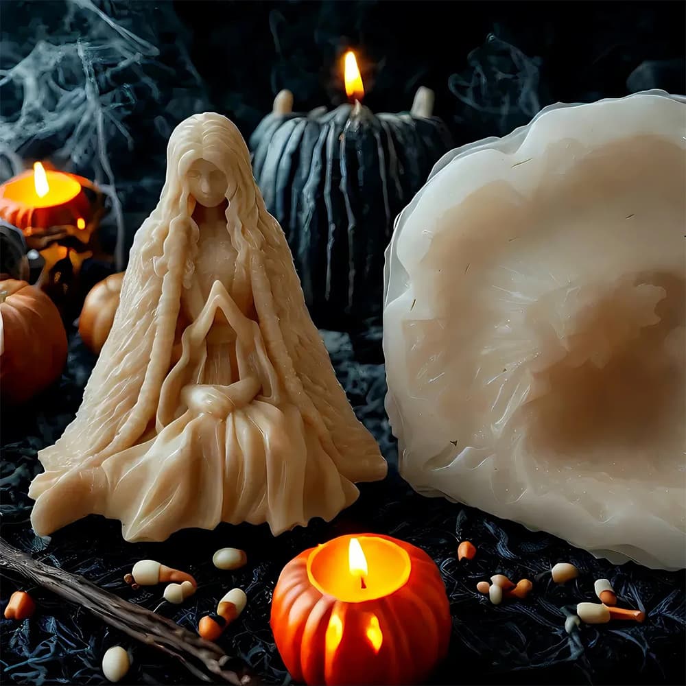 Mingchao Silicone Candle Mold Jesus Devout Believer Aromatherapy Stone DIY Gypsum Easy Demolding Mold Source Factory