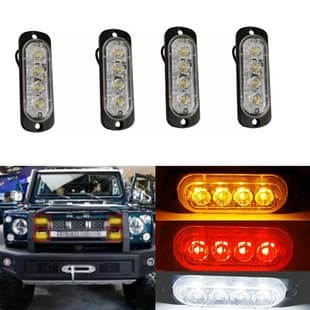 Cross-border Supply 4LED Warning Light for Trucks and Lorries, Car Side Light, Daytime Running Light, Spot Light, Car Edge Light