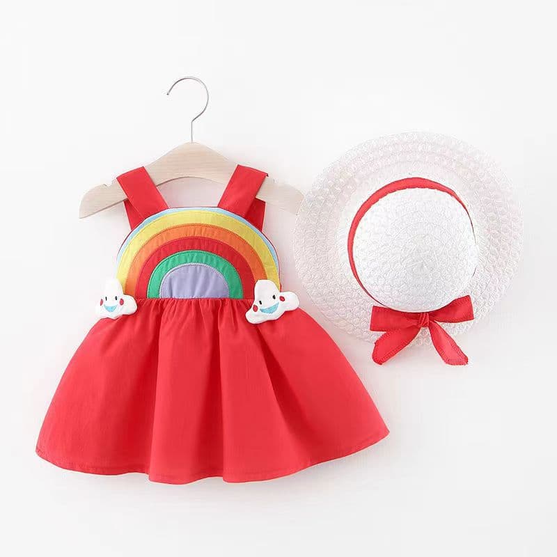Cross-border children's clothing summer new style girls infant baby children's dress straps cool comfortable cute dress