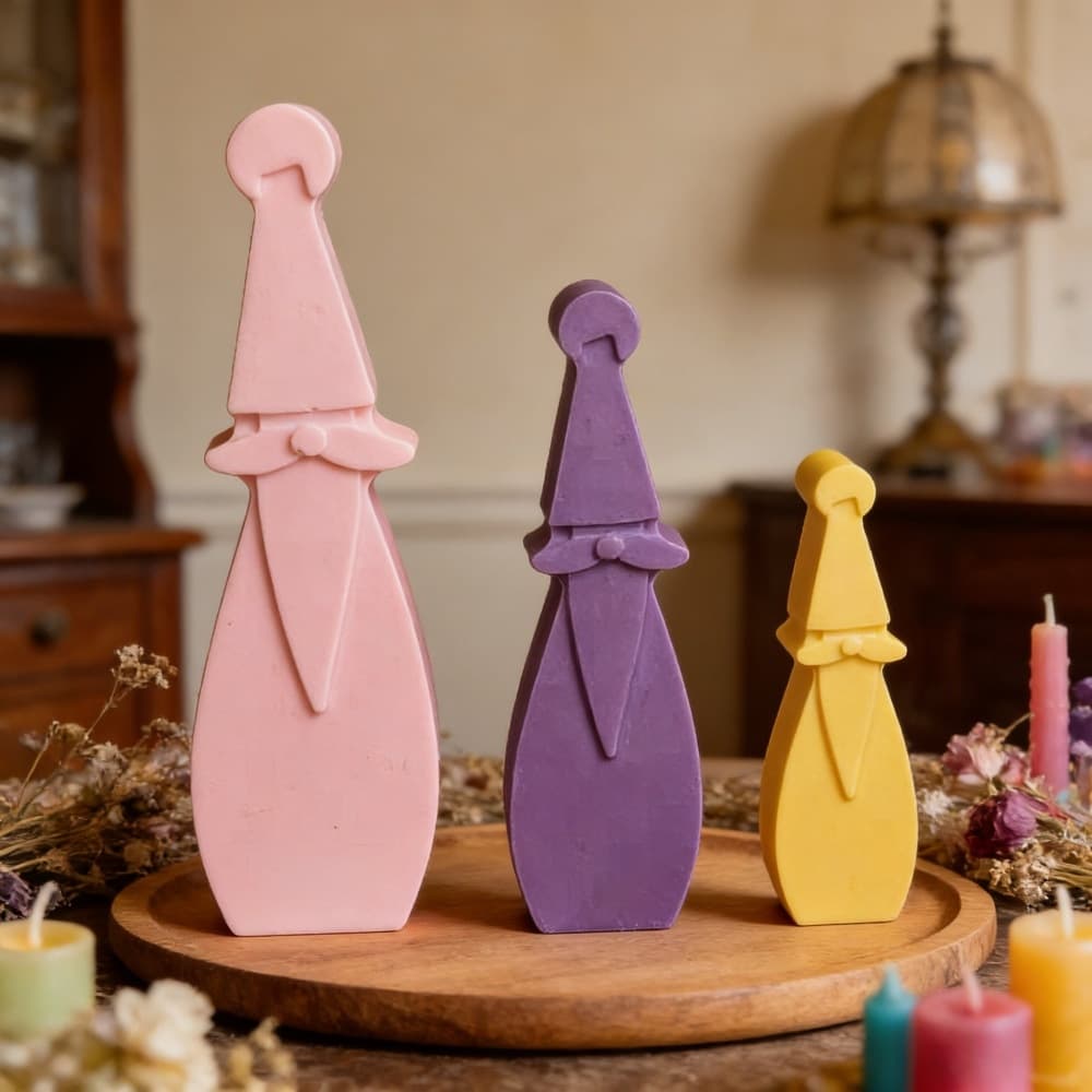 S2270 Long Beard Gnome Ornament Decorative Cement Plaster Mold DIY Silicone Mold