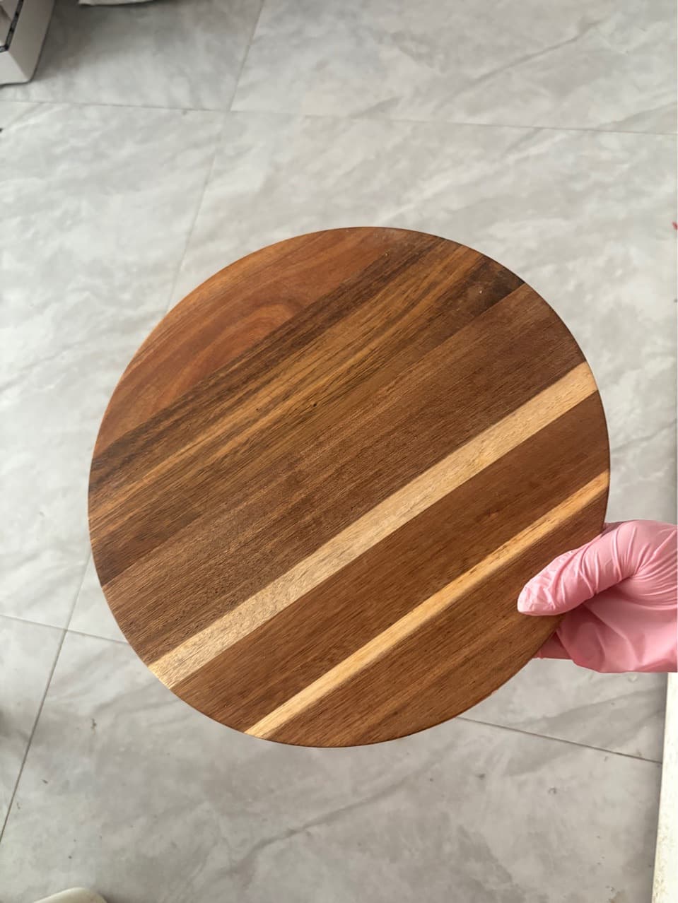 Solid Acacia Wood Round Wooden Tray Wooden Plate