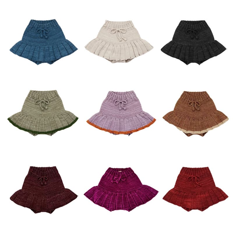 2025 Classic Knitted Skirt for Girls, Autumn/Winter Thick Pleated Skirt, Popcorn Handmade Skirt, Popular on Instagram