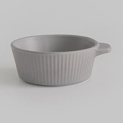 Macaron Vertical Grain Ceramic Baking Bowl, Home Double-Ear Dipping Sauce Steamed Egg Bowl, Special for Salad, Baking, Gratin, and Fruit Bowls