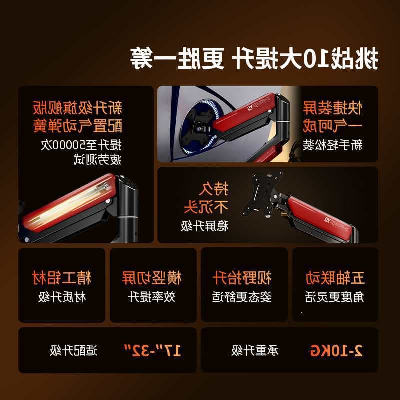 Monitor stand rotating mechanical arm convenient secondary screen computer display screen desktop base rotating lifting cantilever