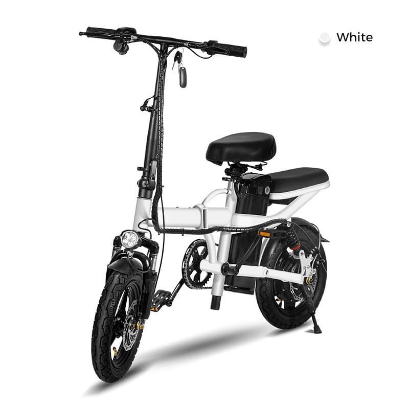 14-inch Folding Electric Bike for Commuting and Chauffeur Use, Adult Lithium-Assisted E-bike, High Carbon Steel Frame