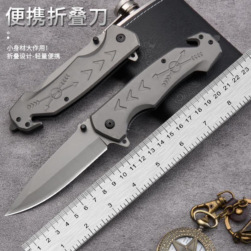 Factory Wholesale Stainless Steel Outdoor Folding Knife Self-Defense Knife Camping Portable Survival Mini Fruit Knife