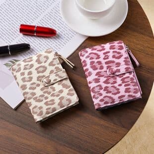 New Cross-Border Women's Large Capacity Short Wallet, Fashion Leopard Print Multi-Card Slot Coin Purse Wallet