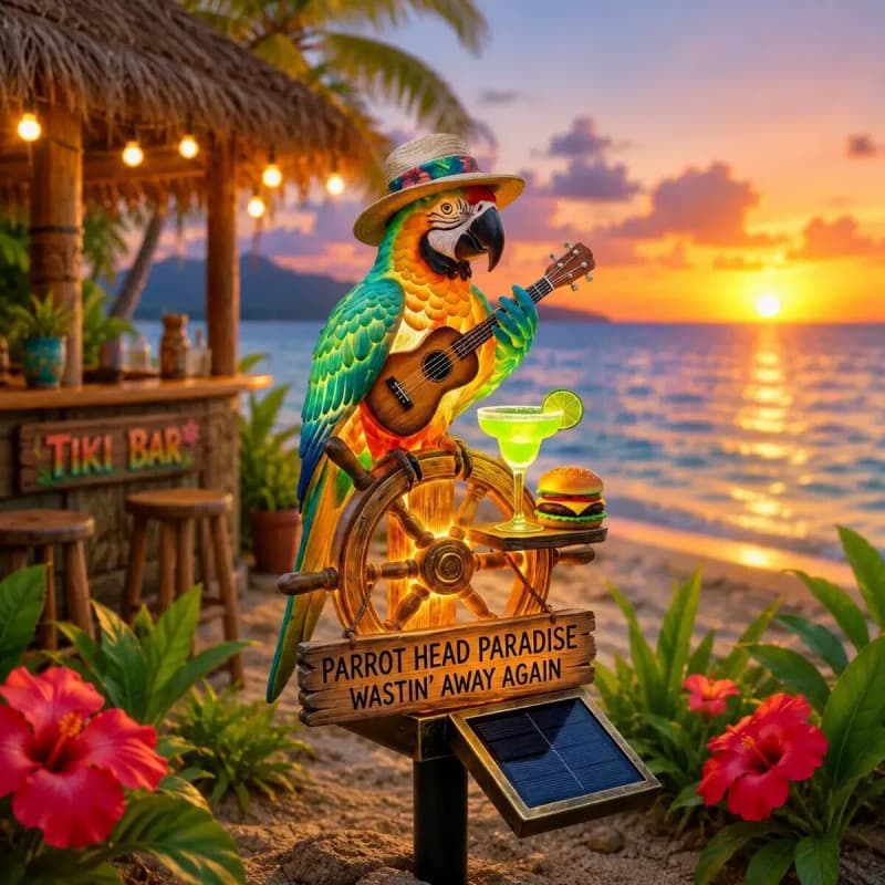 Cross-Border Hot Selling Fashion Portable Innovative Parrot Garden Light Solar Parrot Garden Light