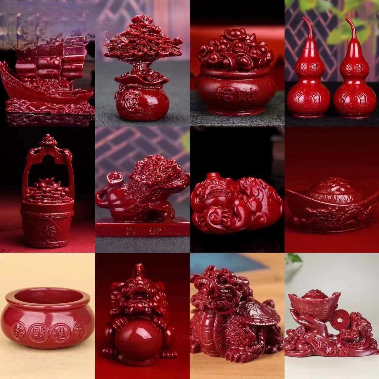 Red Sand Lucky Tree Ornament Dragon Turtle Treasure Basin Gourd Xi Wang Purple Gold Sand Crafts Animal Home Decorations
