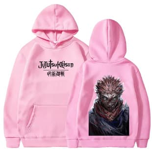 Jujutsu Kaisen Ryomen Sukuna Anime Printed Hoodie Unisex Loose Fit Japanese Style Autumn Winter Long Sleeve Couple