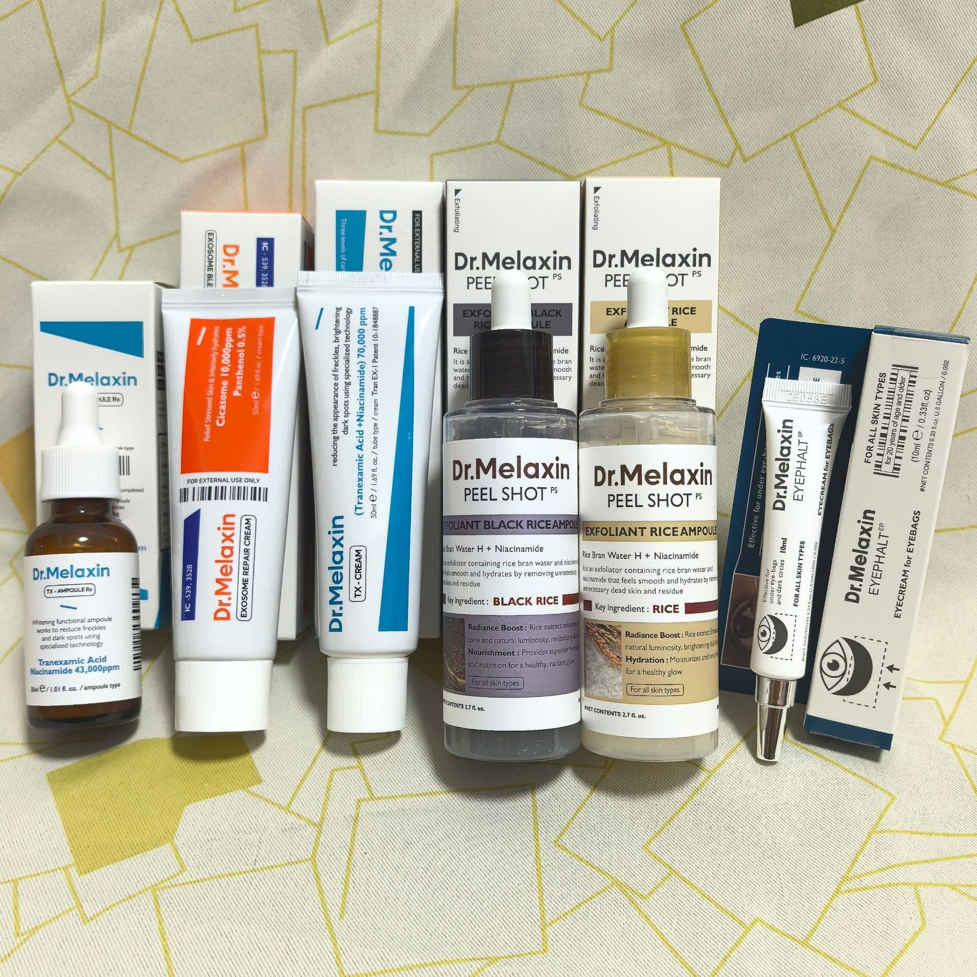 Cross-border Foreign Trade TK Dr.Melaxin Turmeric Exfoliating Ampoule Serum Multi-Calcium Eye Cream Stick Black