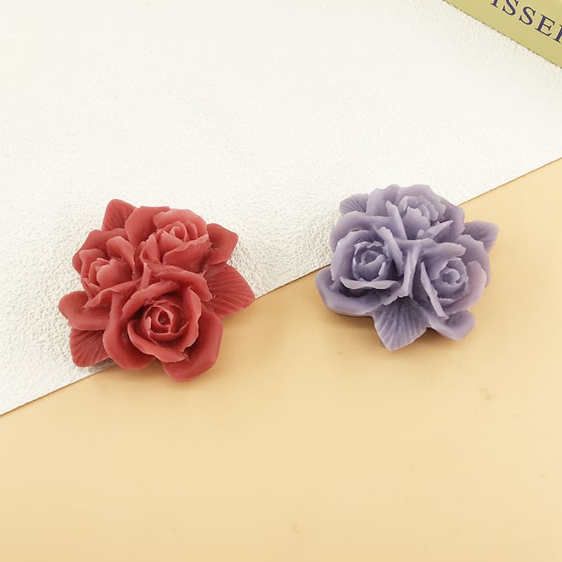 3D Rose Silicone Mold for Mousse Cake Decoration DIY Aromatherapy Plaster Candle Mold
