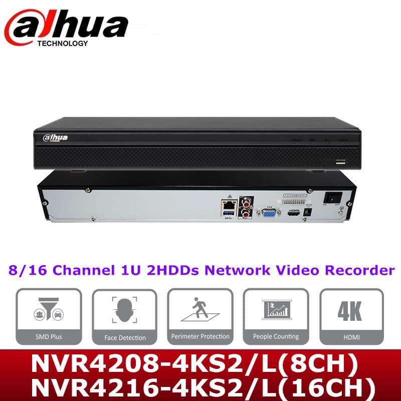 Dahua 4K English NVR 8/16 Channel Network Hard Disk Video Recorder NVR4216-4KS3