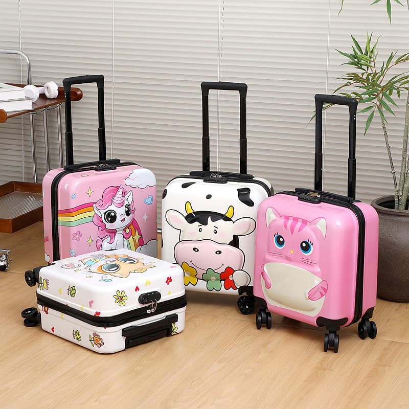 Cartoon children's suitcase, 18-inch, combination lock, universal wheels, unisex, carry-on, student trolley case