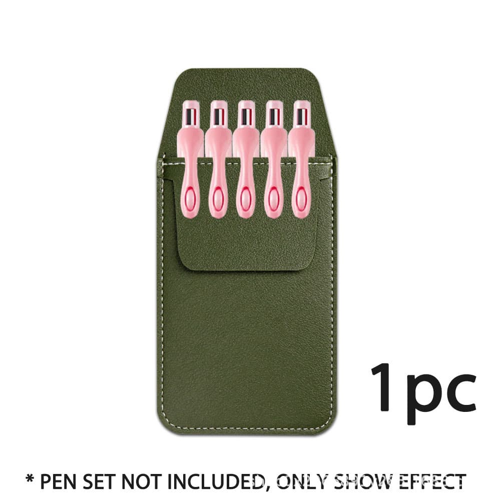 Nurse Doctor Professional Leather Pen Pouch Ins Style Cross-Border Bestseller Amazon Large Capacity Simple Thick Medical