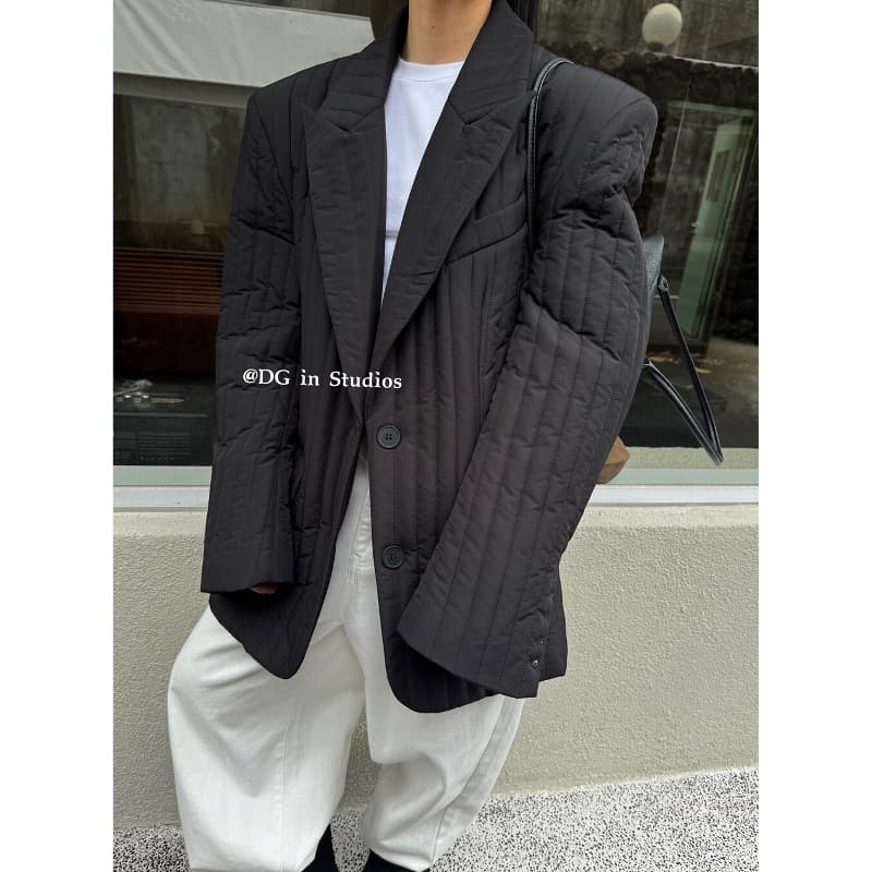 DG Authentic 2025 Winter New Korean Style Chic Fashionable Versatile Ins Lapel Loose Warm Suit Jacket for Women