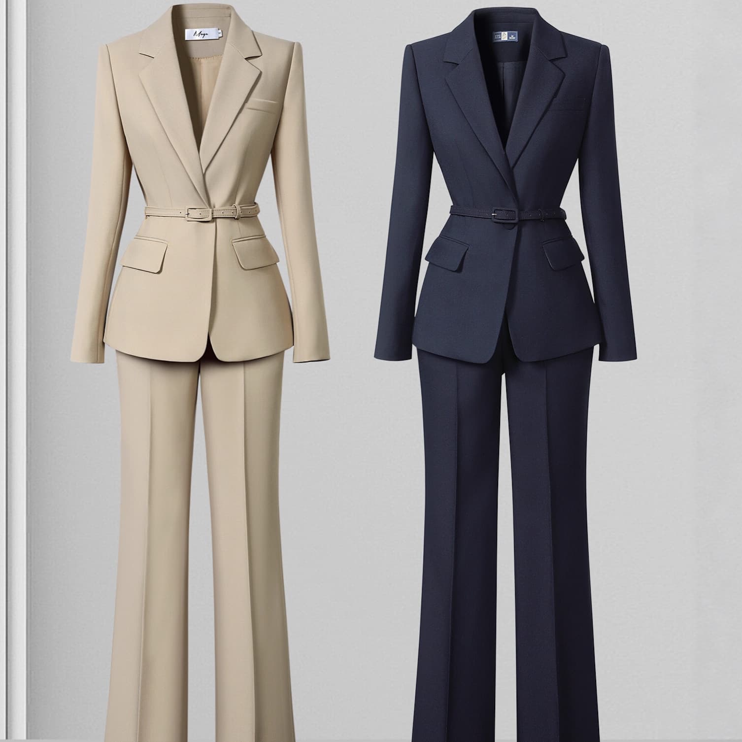 Autumn Blazer Suit Set for Women Professional Formal Wear, Fitted Waist OL Commuting Office Uniform, Counter Staff Jewelry Store Workwear