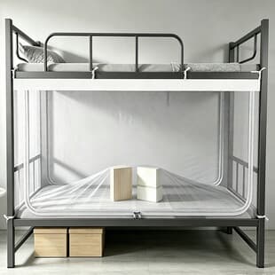2026 New Full-Bottom Student Mosquito Net, No Frame, One-Piece Full-Bottom Net, for Sitting on Bed, Upper and Lower Bunk, Single Gauze