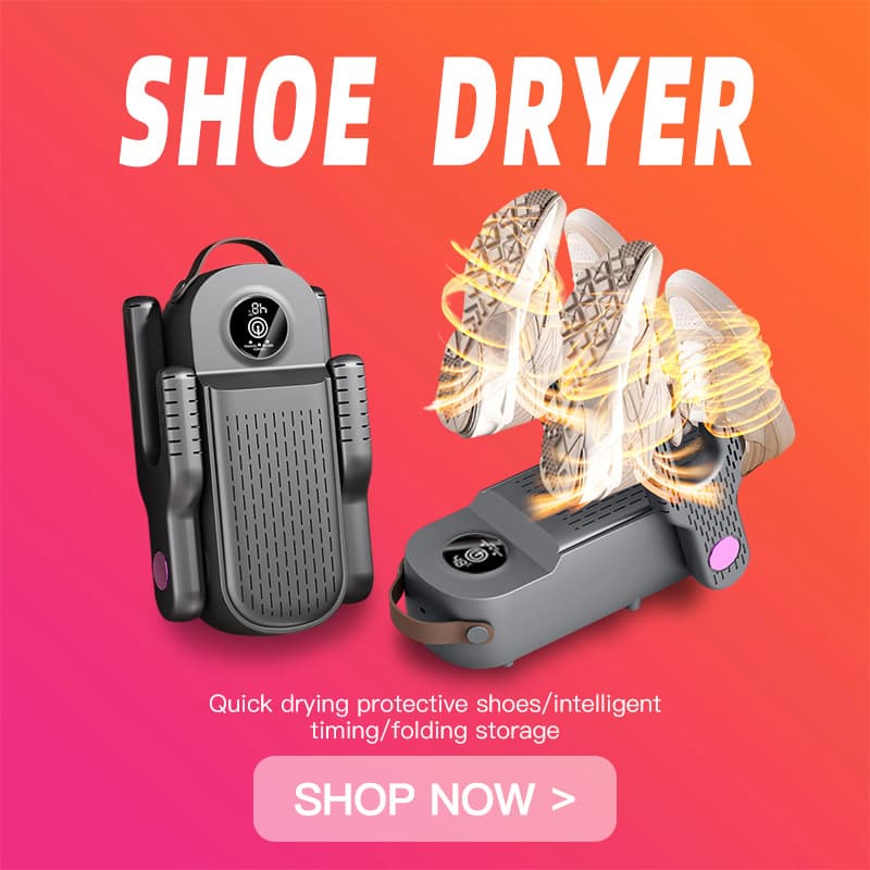 Portable Foldable Shoe Dryer with Timer and Constant Temperature for Home and Dormitory Use