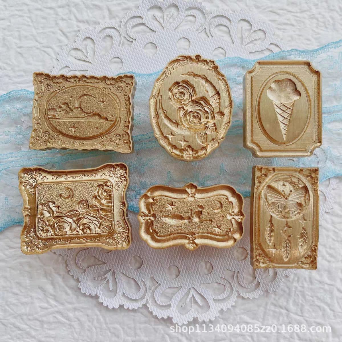 Zinc Alloy Fire Seal Stamp Envelope Sealing Wax Stamp Various Styles Classical Carved Shapes for Graduation Housewarming Parties