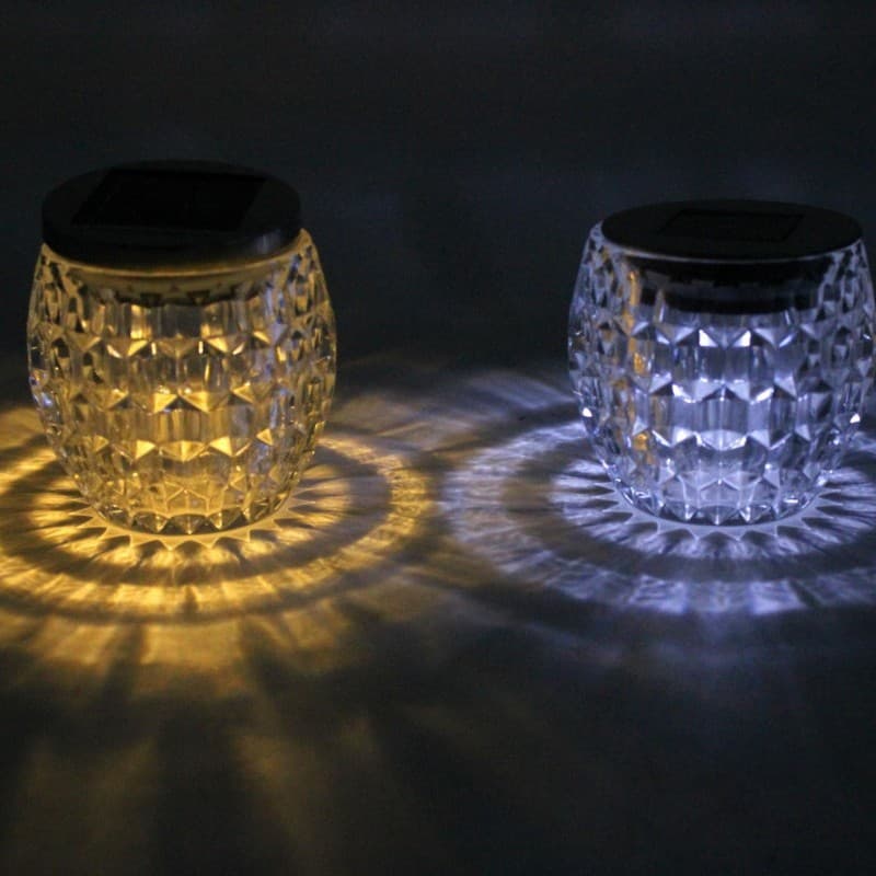 Cross-border hot style solar simple glass lantern light outdoor courtyard garden decoration atmosphere display landscape light