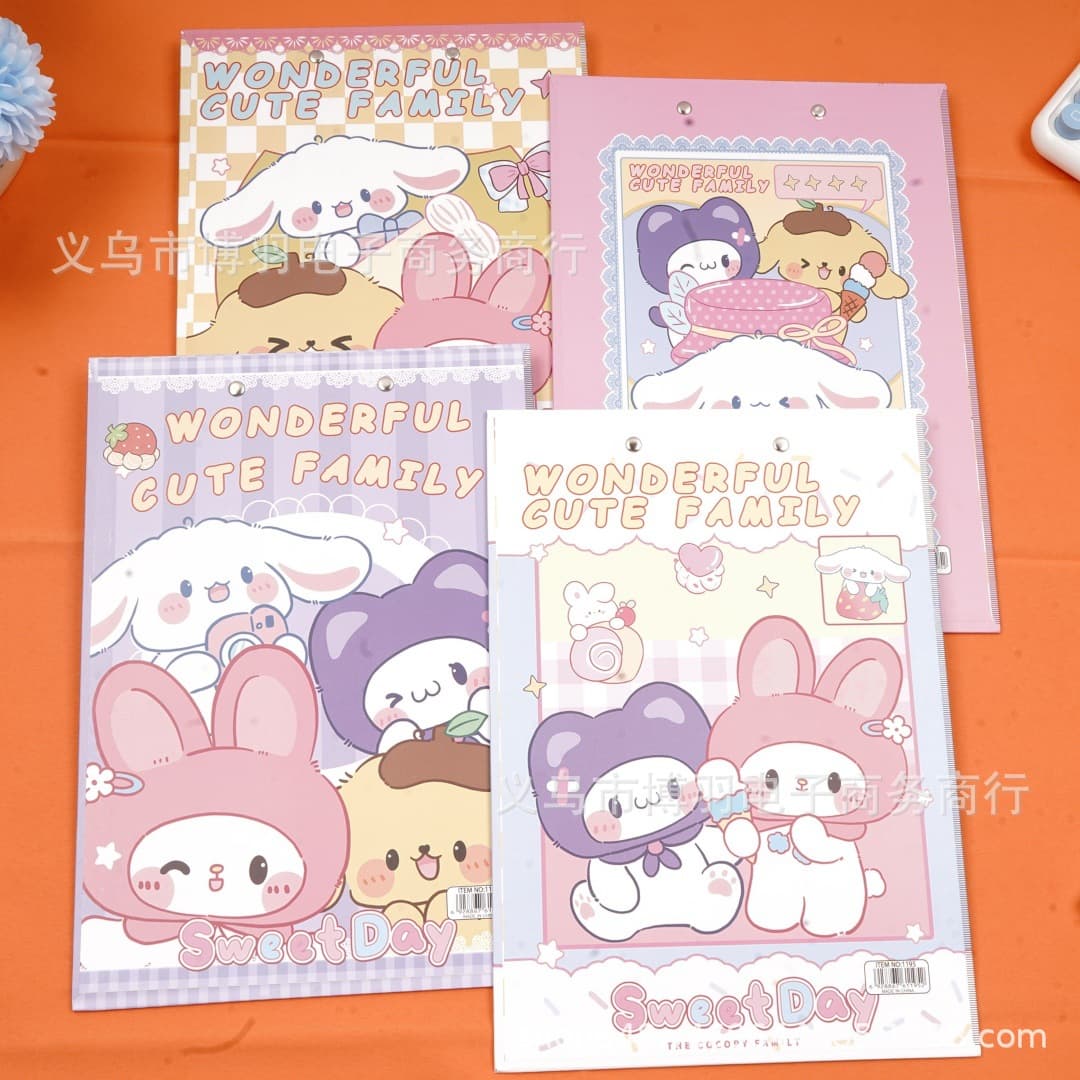 Popular super cute Sanrio A4 board clip with high-looking ins cartoon cute student file folder writing pad