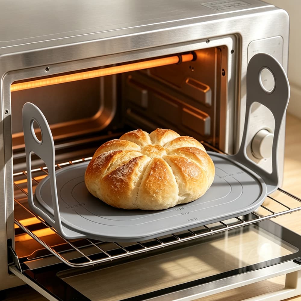 Household double-ear silicone baking mat food-grade air fryer toast high temperature resistant easy to clean bread baking mat non-slip
