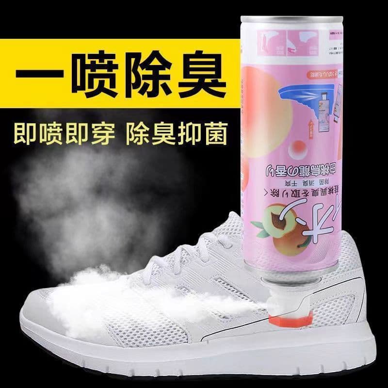 Shoe deodorizing spray, removes odor from shoe cabinets, socks, and feet; disinfects sneakers; silver ion sterilization.
