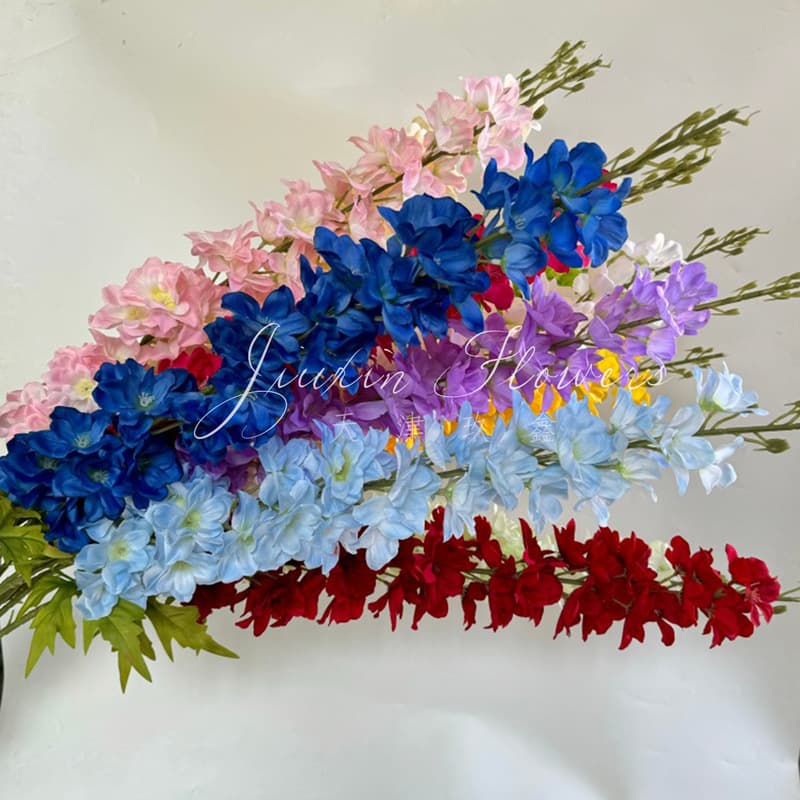 110cm Large Delphinium, Extra-Large Branch Chidori Orchid Artificial Flower, Wedding Line Single Branch Violet Hyacinth Fake Flower