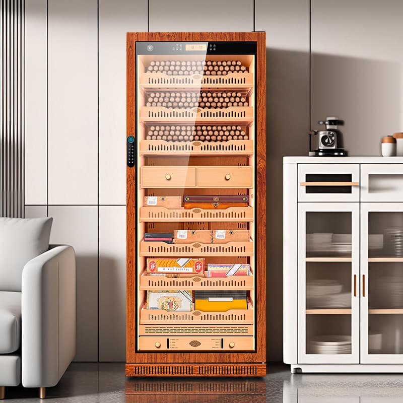 Cigar Dragon Cigar Cabinet with Constant Temperature and Humidity, Stainless Steel, WiFi, Smart Fingerprint Lock, Ammonia Purification, Model 275C