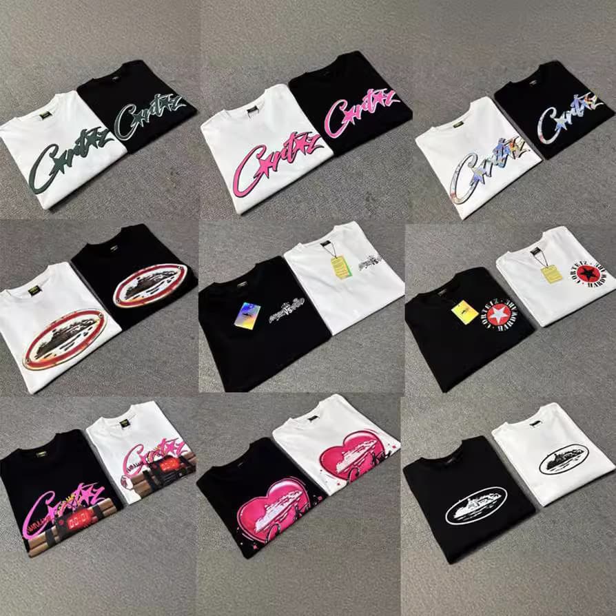 240g Alcatraz Corteiz Series T-Shirt Short Sleeve Letter Logo Print Unisex Double Yarn Fashion Short Sleeve Trend