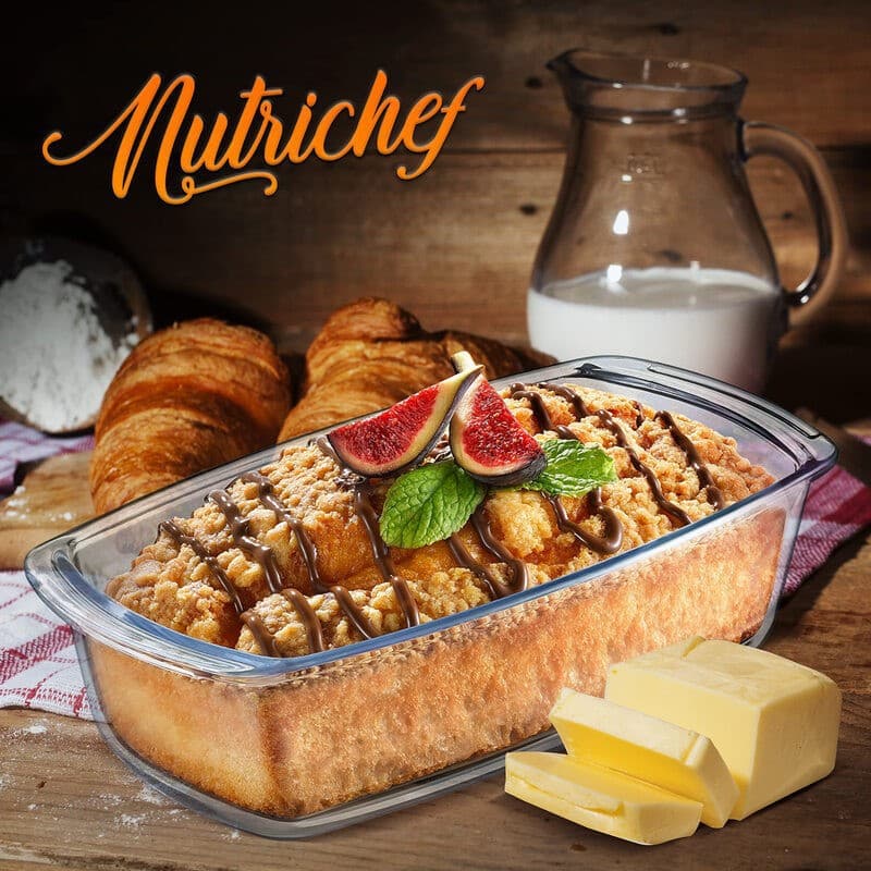 Amazon Hot Selling High Borosilicate Heat-Resistant Glass Baking Dish Oven Baking Mold Cheese Rice Bake Pan Toast Pan Bread Pan