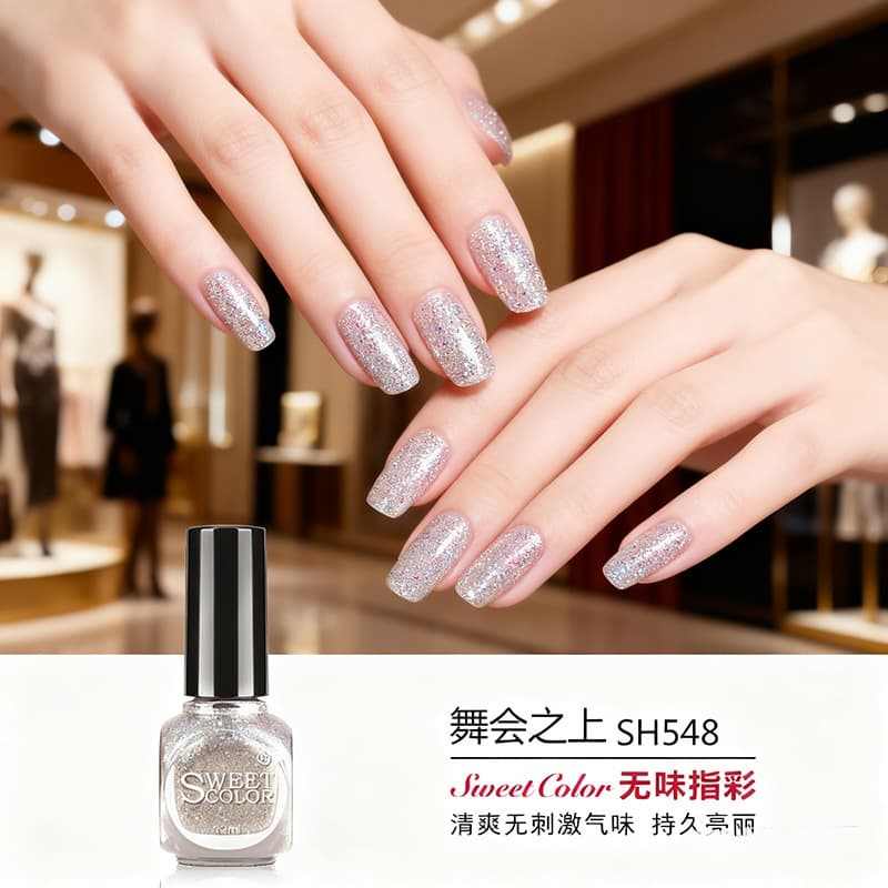 Selected nail polish 2025 autumn and winter new style, no-bake, quick-drying, long-lasting, odorless, sparkling, formaldehyde-free, whitening in one piece