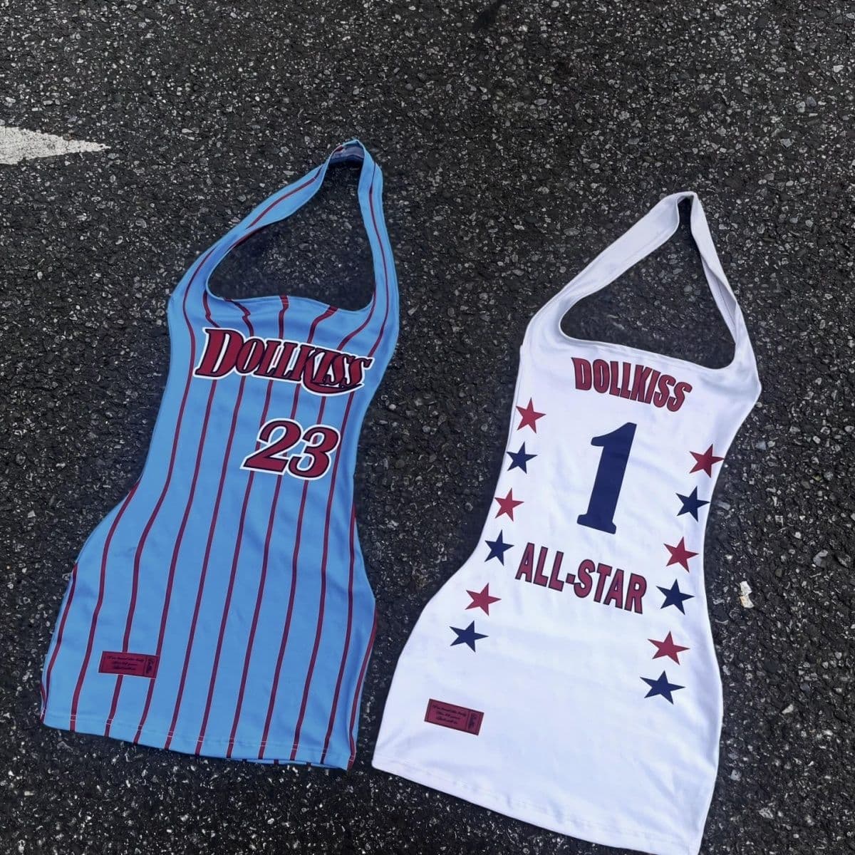 American Vintage Color-Block Halter Cami Dress Sporty Sexy Backless Bodycon Mini Dress