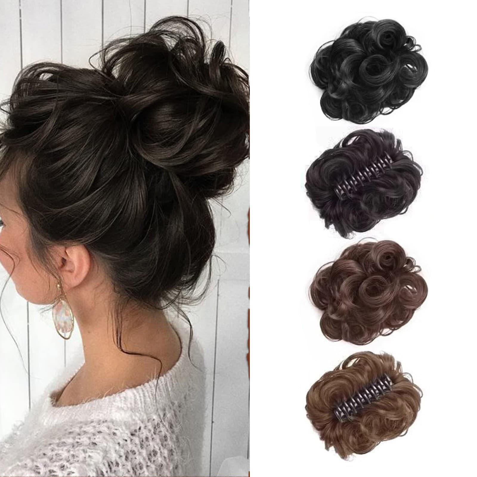 Factory Wholesale Grab Clip Ball Head Fluffy Wig Hair Accessories Lazy Hair Curler Flower Corn High Temperature Silk Hair Ring