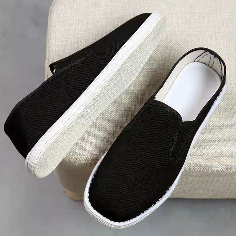 Old Beijing Cloth Shoes for Men, Handmade Thousand-Layer Sole, Slip-On Cloth Shoes, Breathable and Comfortable Men's Outdoor Work Shoes