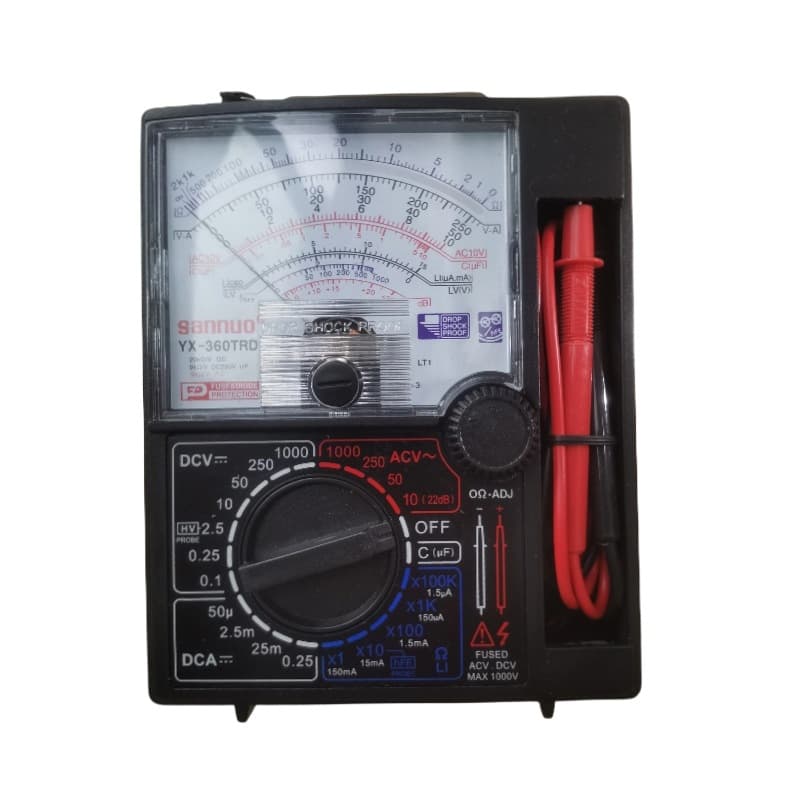 Pointer Multimeter Multifunction Universal Meter, Black YX-360TRD High Sensitivity Mechanical Electronic Multimeter