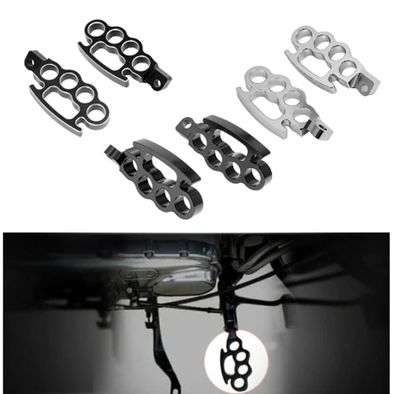 Universal Motorcycle Modification Accessories CNC Retro Rear Foot Pegs Cat Paw Foot Pegs Compatible with Harley XL883 48