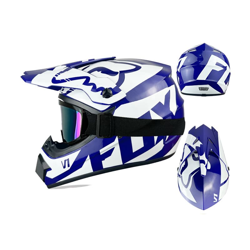 Off-Road Helmet Dot Beach Mountain Full-Face Helmet Youth Kart Riding Helmet Electric Vehicle Safety Helmet