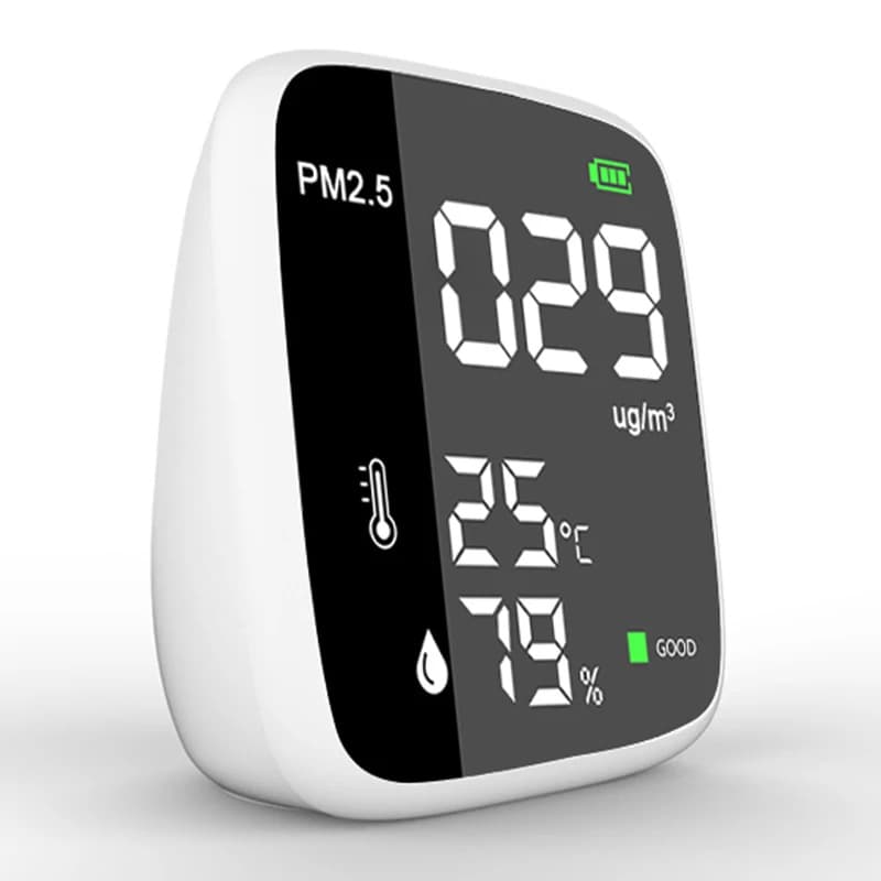 LED Digital Display PM2.5 Dust Detector Laser Scattering Technology Sensor Compact Desktop Air Quality Monitor