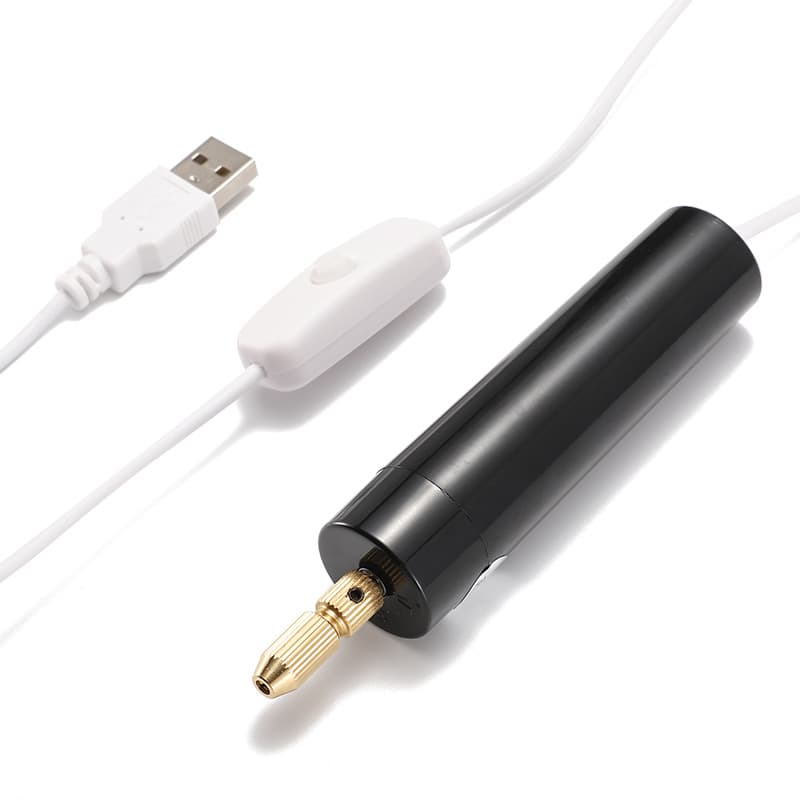 Crystal Epoxy DIY Mini Electric Drill USB-Powered Pearl Craft Drilling Pen-Shaped Grinder