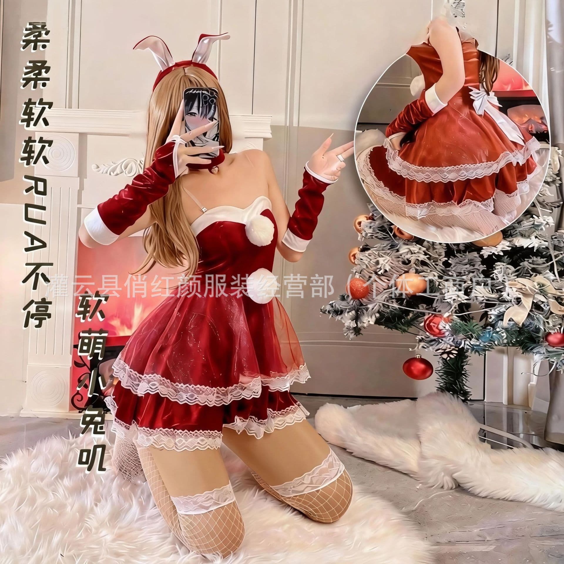 Sexy Lingerie European and American Hot Sexy Lingerie Pure Desire Temptation Set Bunny Girl Role Play Christmas Costume